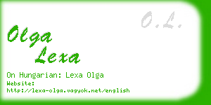olga lexa business card